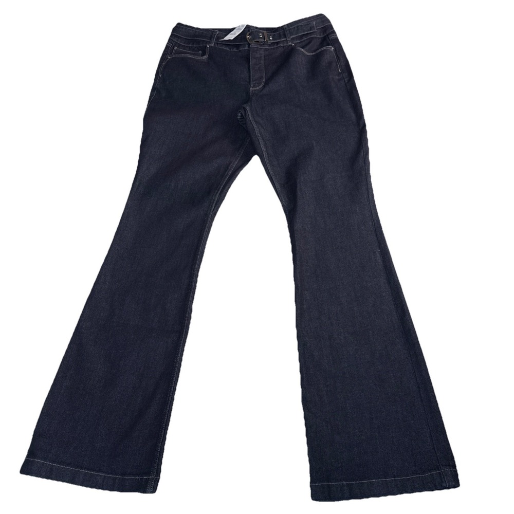 Black House White Blue Jeans 14 The Sculpt Belted Extra High Rise Skinny Flare